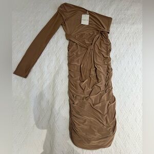 Body-con Beige dress, brand new with tags